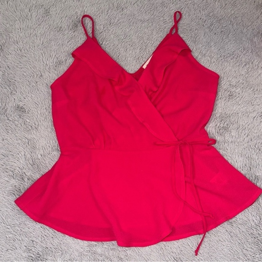 Hot pink babydoll top - Picture 1 of 10